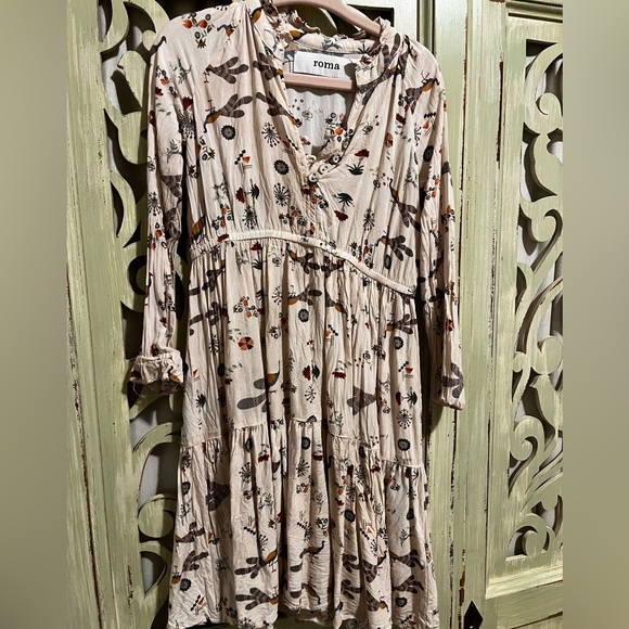 Roma Peakock Dress 2/3 - Picture 5 of 9